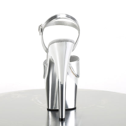 Pleaser Womens Sandals ADORE-709 Slv Met. Pu/Slv Chrome