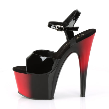 Pleaser Sandali da donna ADORE-709BR BLK PAT / RED-BLK