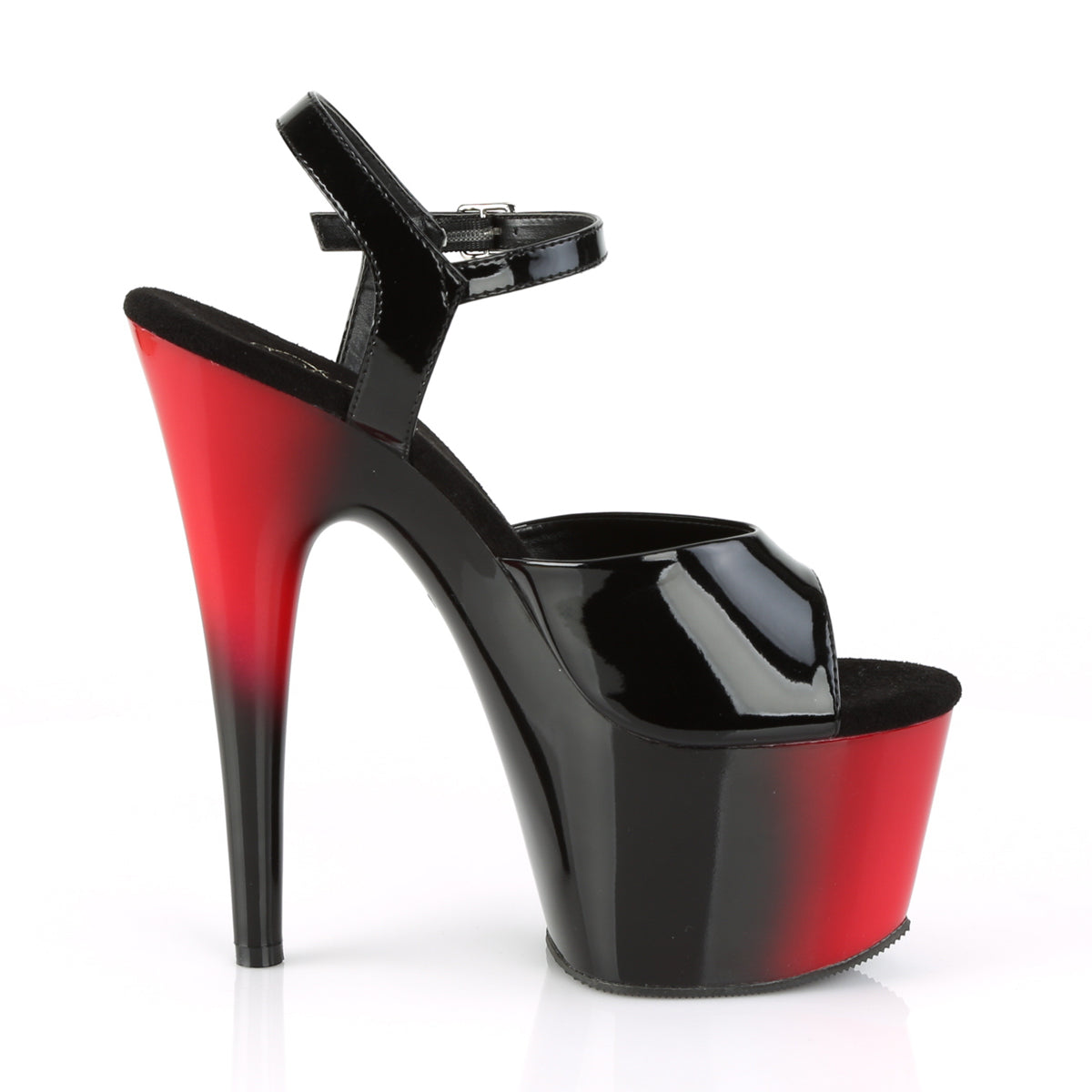 Pleaser Sandali da donna ADORE-709BR BLK PAT / RED-BLK