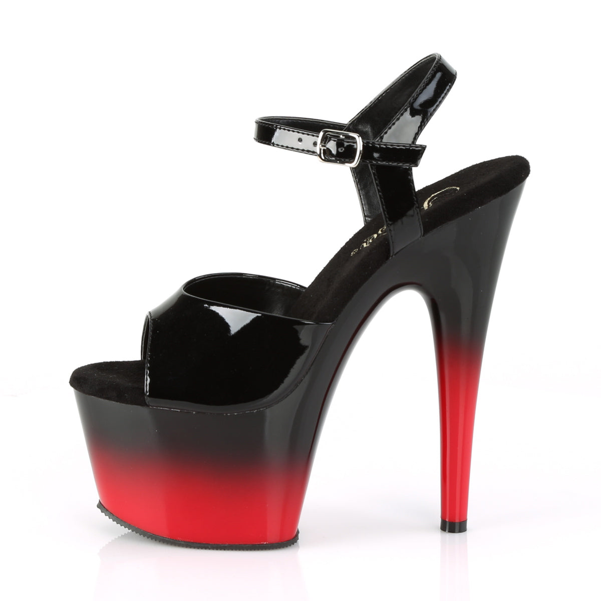 Pleaser Sandali da donna ADORE-709BR-H BLK PAT / BLK-RED