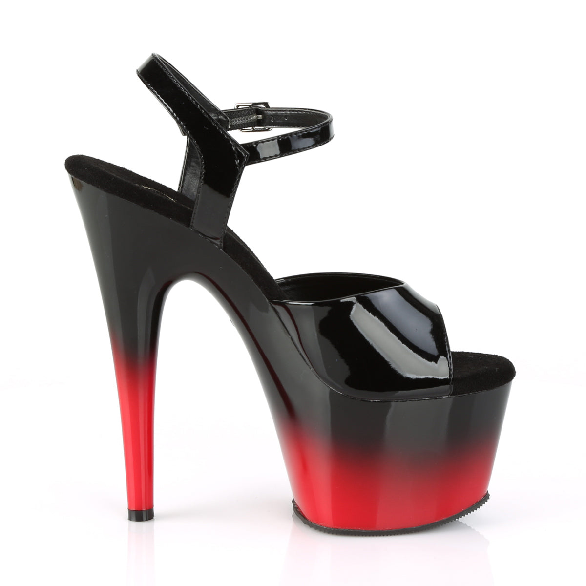 Pleaser Sandali da donna ADORE-709BR-H BLK PAT / BLK-RED