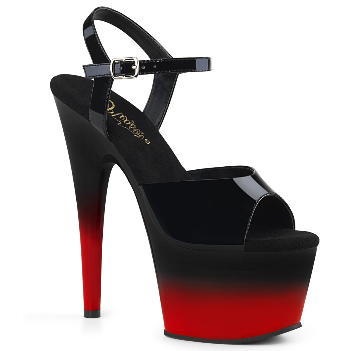 Pleaser Sandali da donna ADORE-709BR-H BLK PAT / BLK-RED