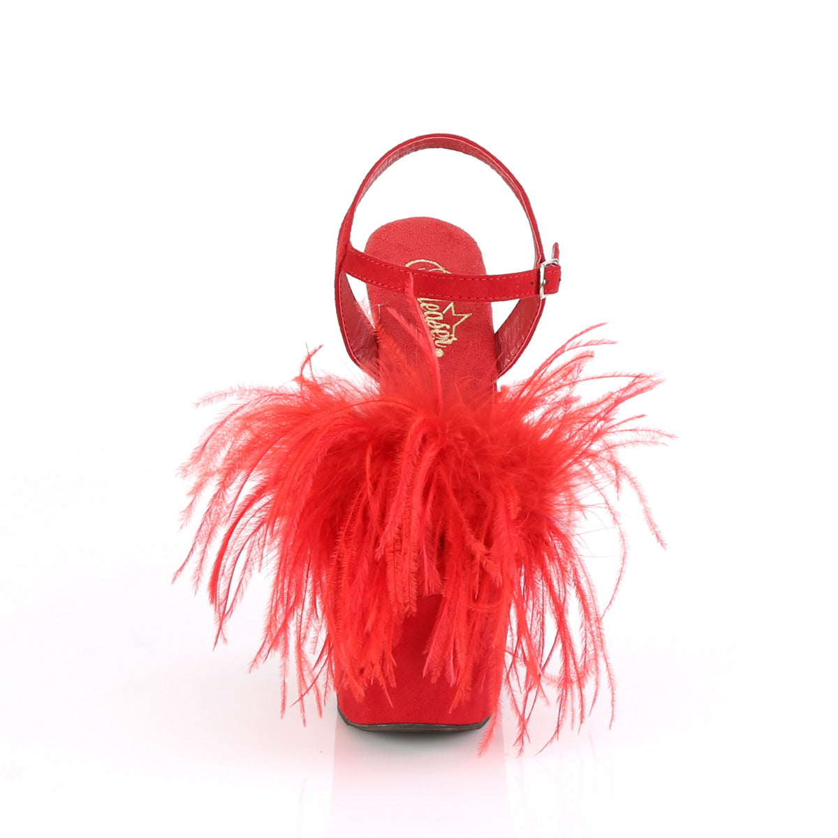 Pleaser Sandali da donna ADORE-709F RED FAUX Suede-Feather / Red Faux Suede Suede