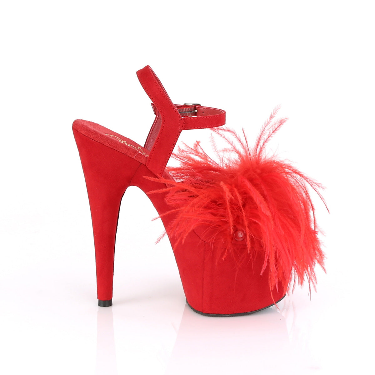 Pleaser Sandali da donna ADORE-709F RED FAUX Suede-Feather / Red Faux Suede Suede