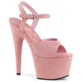 Pleaser Sandali da donna ADORE-709FS B. Pink FAUX Suede / B. Pink Fex Suede
