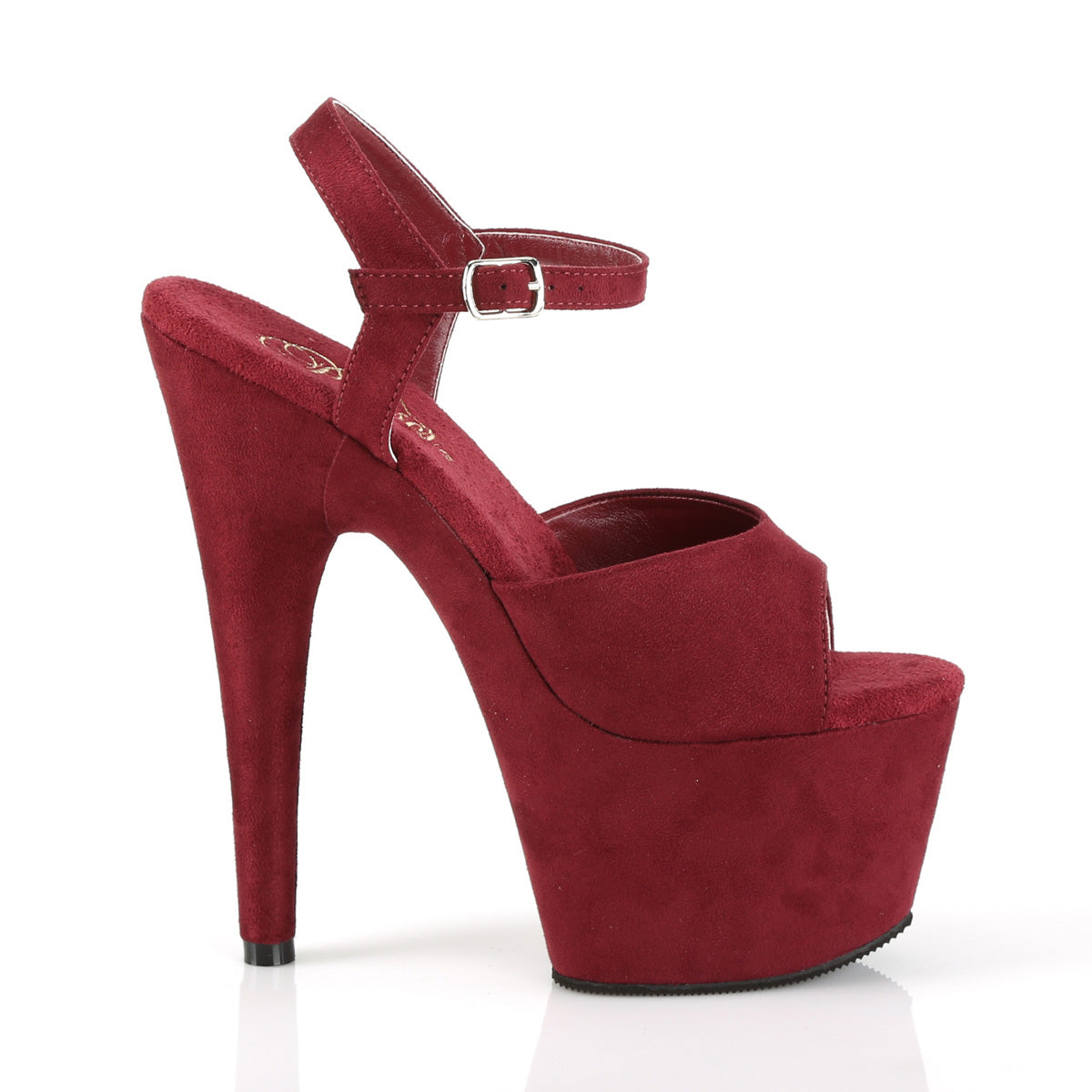 Pleaser Sandali da donna ADORE-709FS Burgundy Faux Suede / Borgogna in finta pelle scamosciata