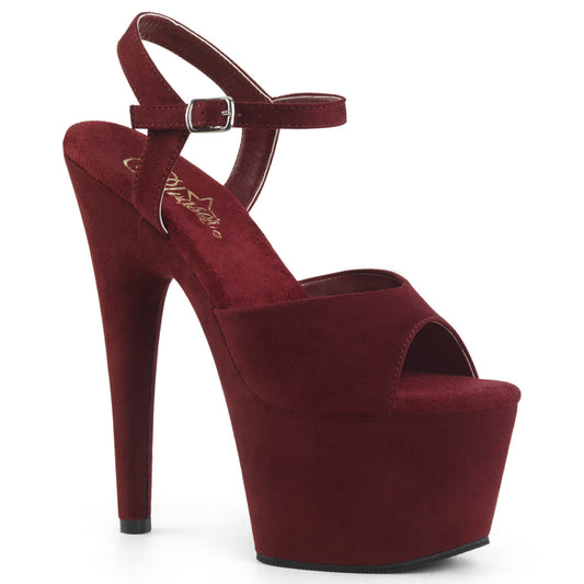 Pleaser Sandali da donna ADORE-709FS Burgundy Faux Suede / Borgogna in finta pelle scamosciata