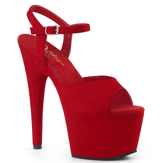 Pleaser Sandali da donna ADORE-709FS ROSSO FAUX SOMEDE / ROSSO SUEGATO FAUX