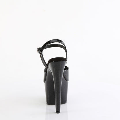 Pleaser   ADORE-709GP Blk Glitter Pat/M