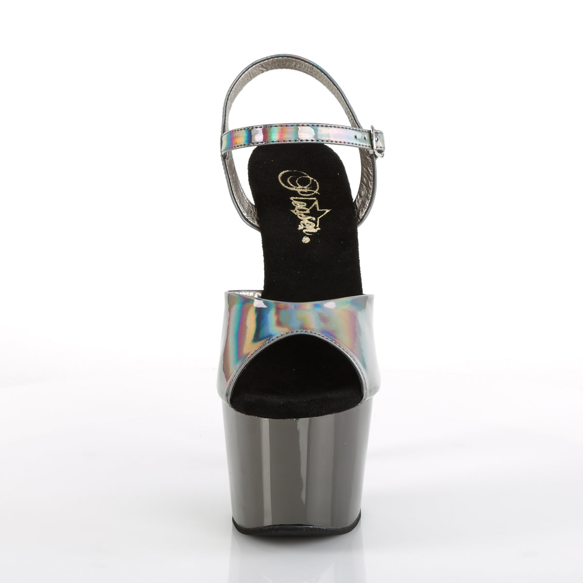 Pleaser Sandali da donna ADORE-709HGCH Pelwter Hologram / Peltro Chrome