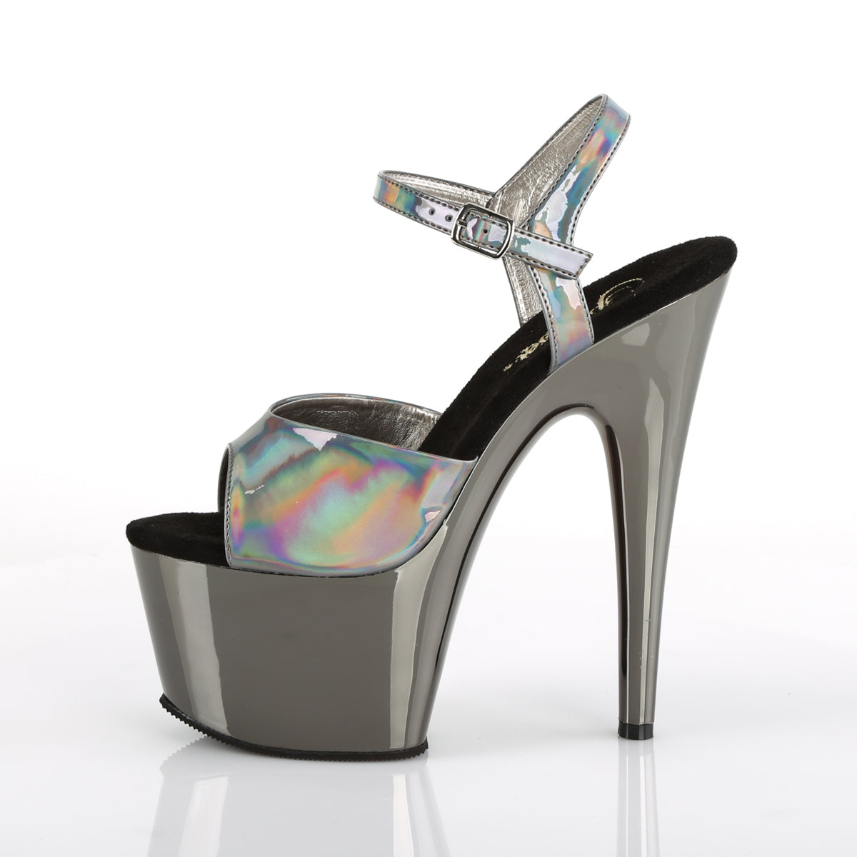 Pleaser Sandali da donna ADORE-709HGCH Pelwter Hologram / Peltro Chrome