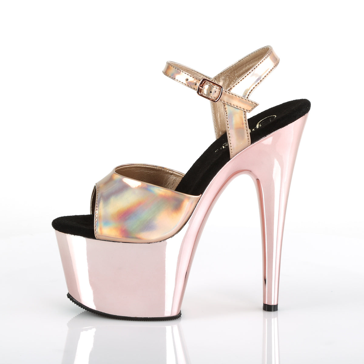 Pleaser Sandali da donna ADORE-709HGCH oro rosa ologramma / oro rosa cromato