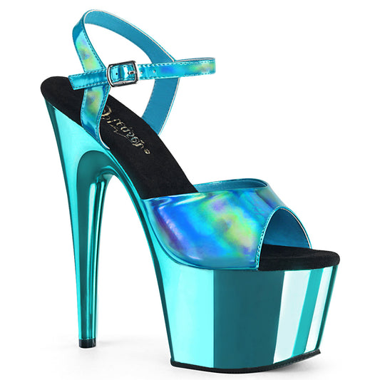 Pleaser Sandali da donna ADORE-709HGCH Hologram turchese / Turquoise Chrome