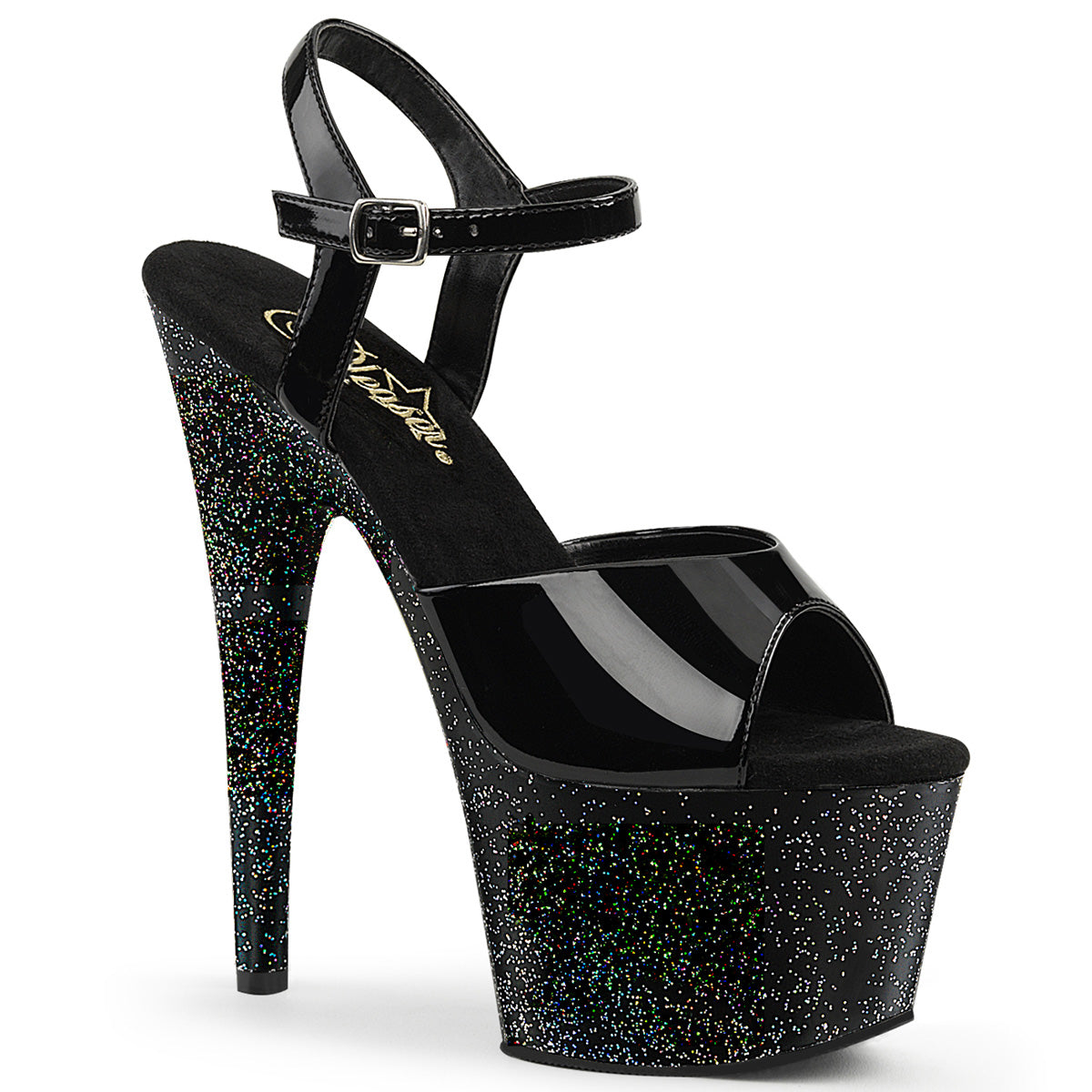 Pleaser Sandali da donna ADORE-709 mg Blk Pat / Blk