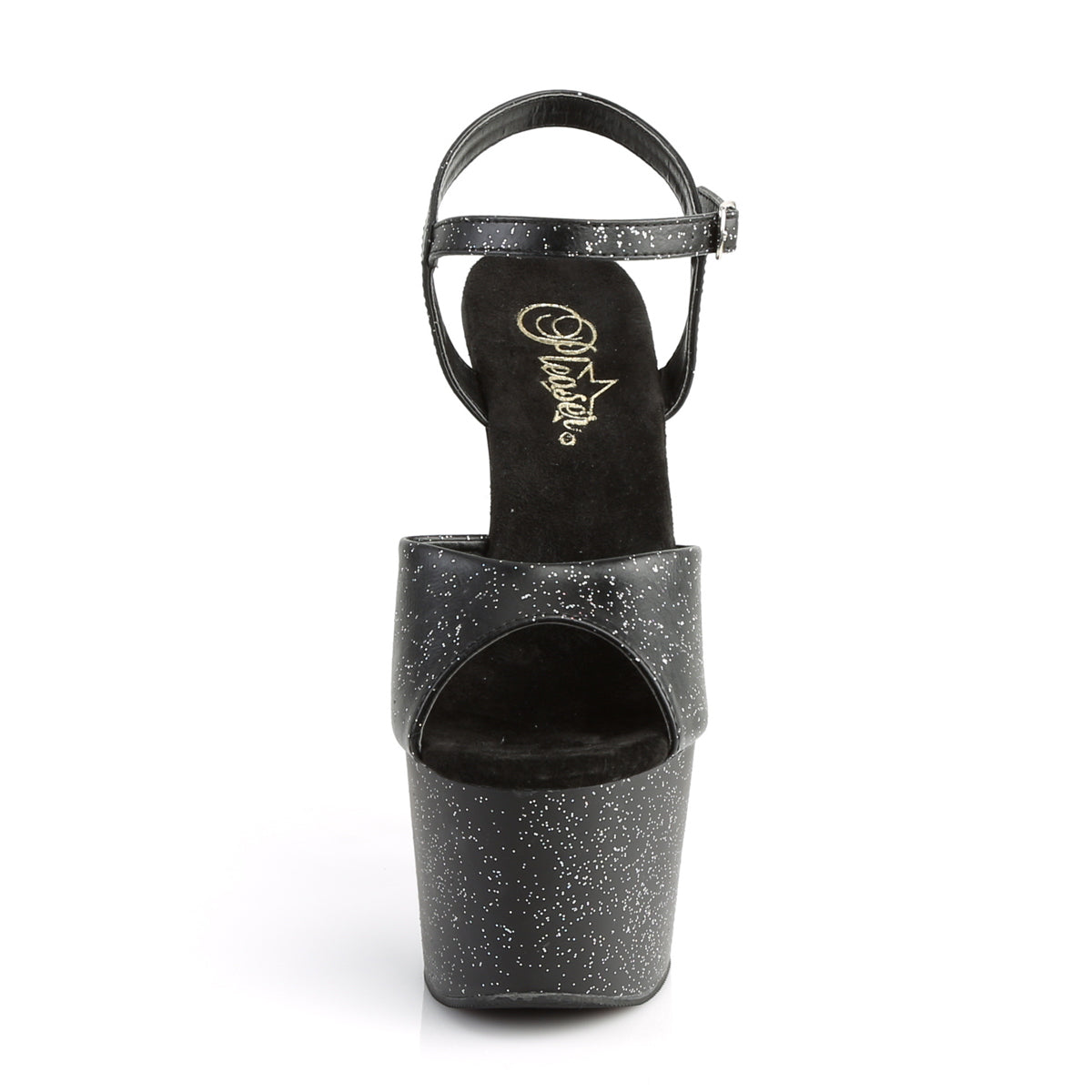 Pleaser Sandali da donna ADORE-709MG BLK PELLE PELLE / BLK MATTE
