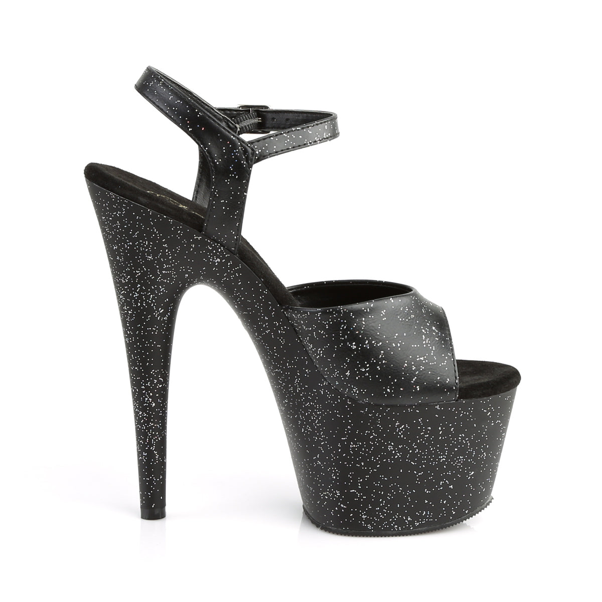 Pleaser Sandali da donna ADORE-709MG BLK PELLE PELLE / BLK MATTE