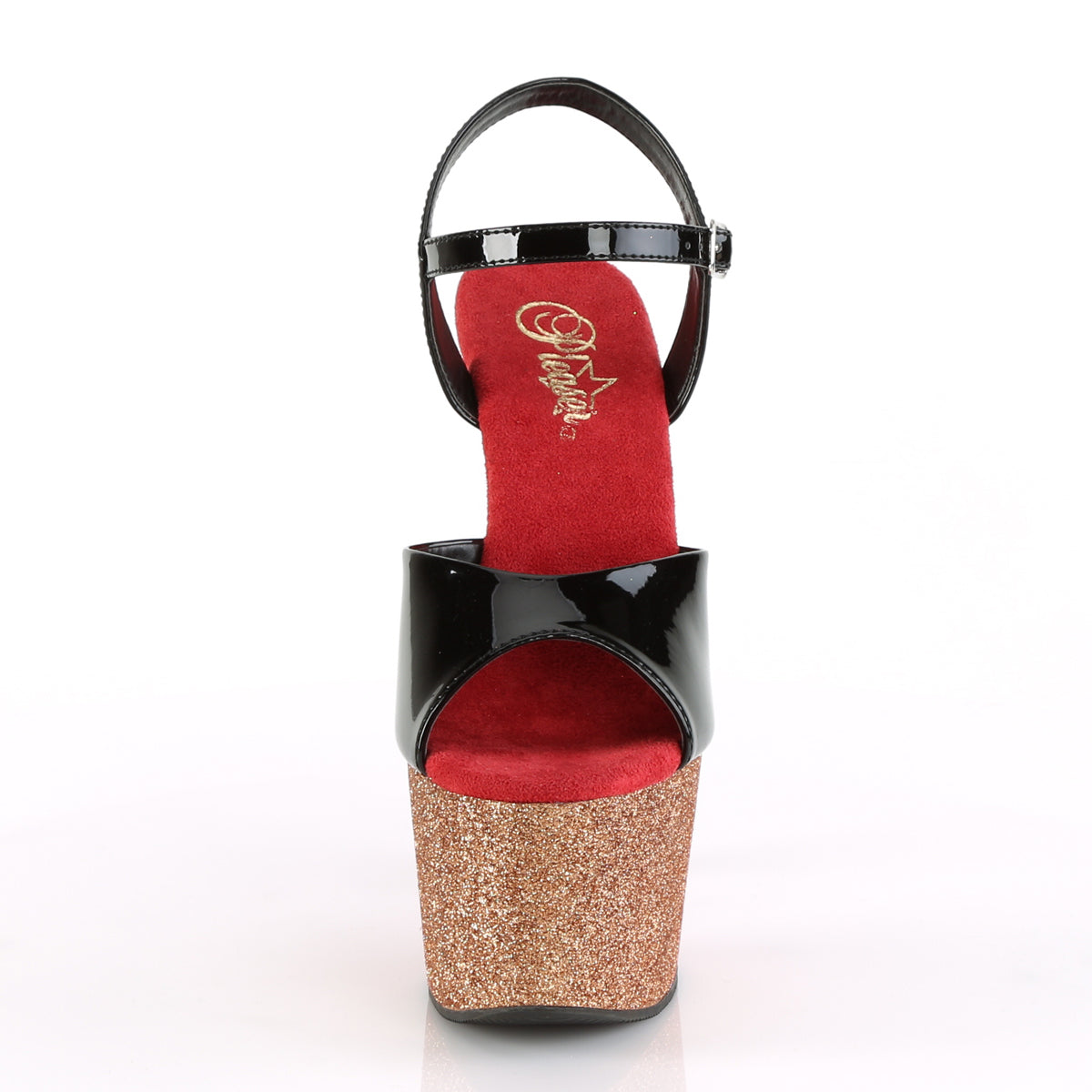 Pleaser Sandali da donna ADORE-709ombre BLK / Rose Gold-Red Ombre
