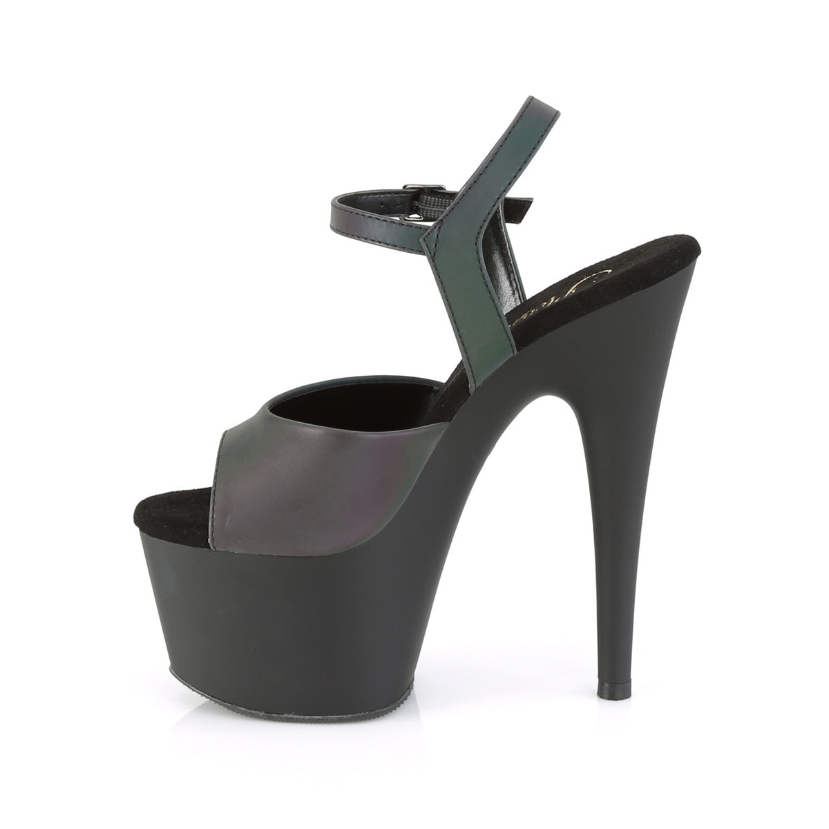 Pleaser Sandali da donna ADORE-709Refl verde multi riflettente / BLK opaco