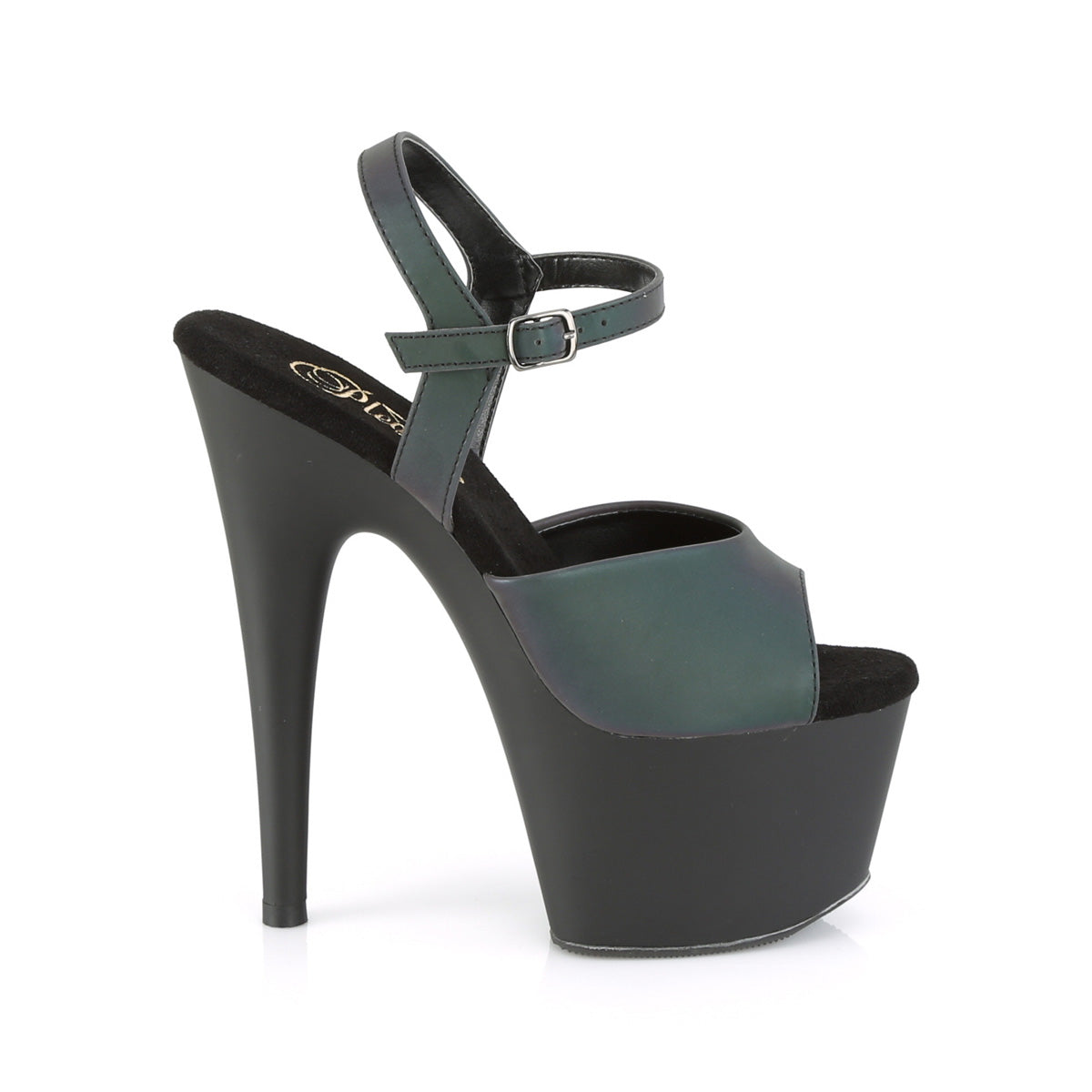 Pleaser Sandali da donna ADORE-709Refl verde multi riflettente / BLK opaco