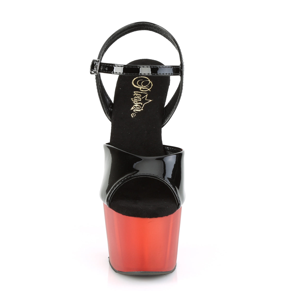 Pleaser Sandali da donna ADORE-709T BLK PAT / GRESED ROSSO