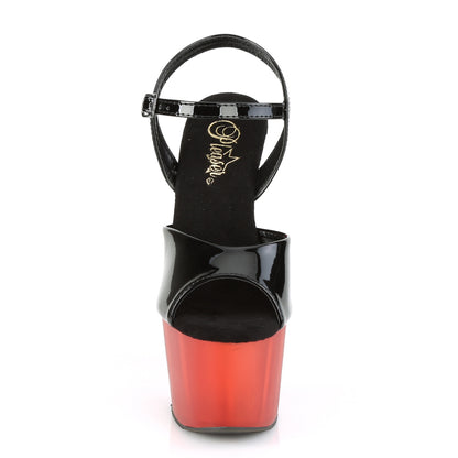 Pleaser Sandali da donna ADORE-709T BLK PAT / GRESED ROSSO
