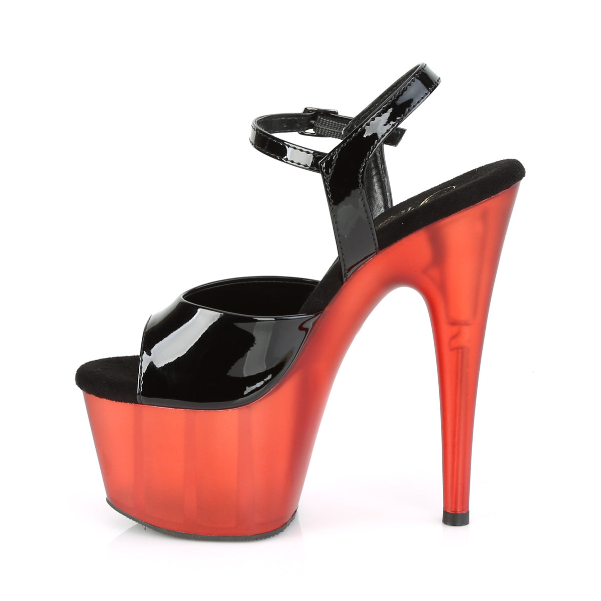Pleaser Sandali da donna ADORE-709T BLK PAT / GRESED ROSSO