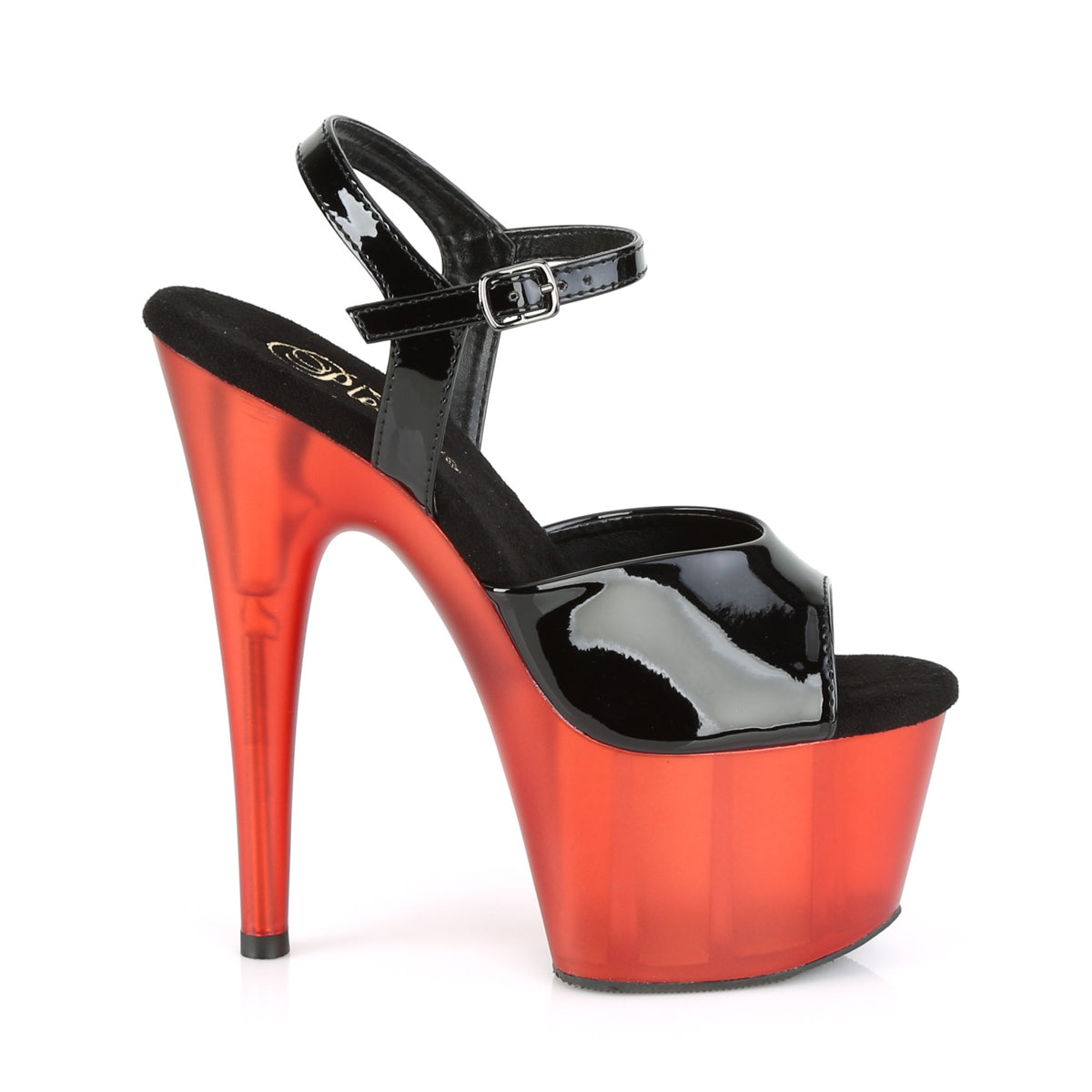 Pleaser Sandali da donna ADORE-709T BLK PAT / GRESED ROSSO