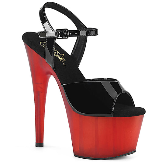 Pleaser Sandali da donna ADORE-709T BLK PAT / GRESED ROSSO