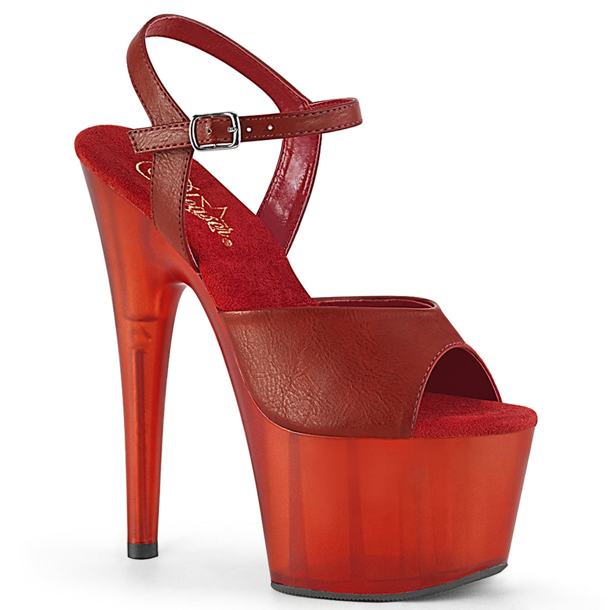 Pleaser Sandali da donna ADORE-709T in ecopelle rossi / rosso smerigliato
