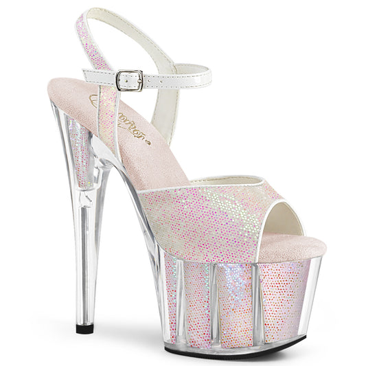 Pleaser Womens Sandals ADORE-710G Opal Glitter/Opal Glitter Inserts
