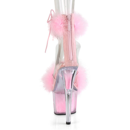 Pleaser Sandali da donna ADORE-724F CLR-B. Pelliccia rosa / b. Pelliccia rosa