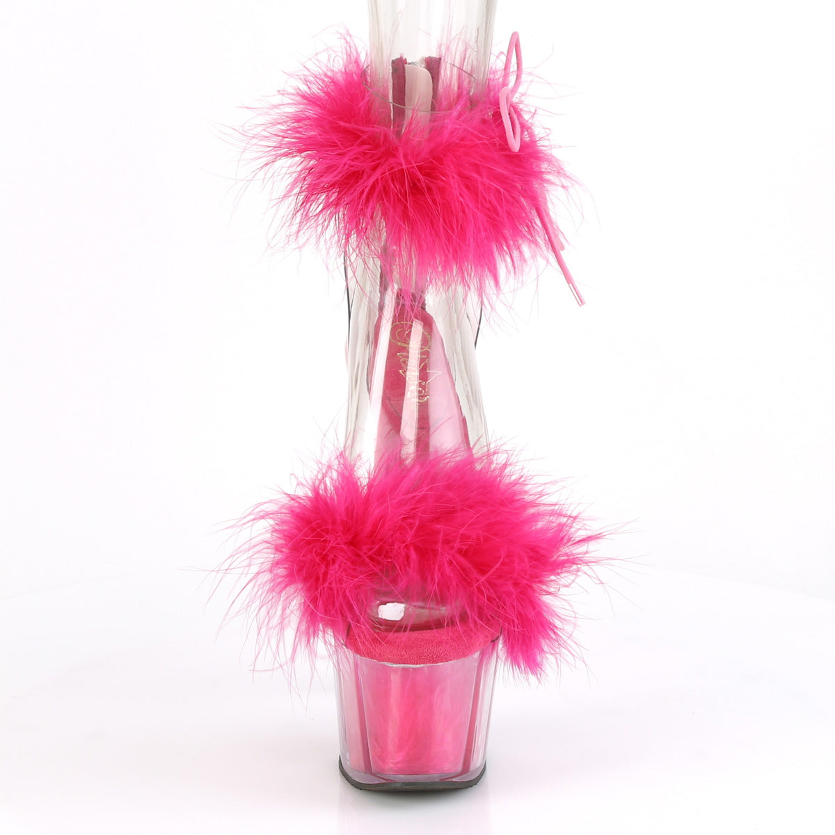 Pleaser Sandali da donna ADORE-724F CLR-H. Pelliccia rosa / h. Pelliccia rosa