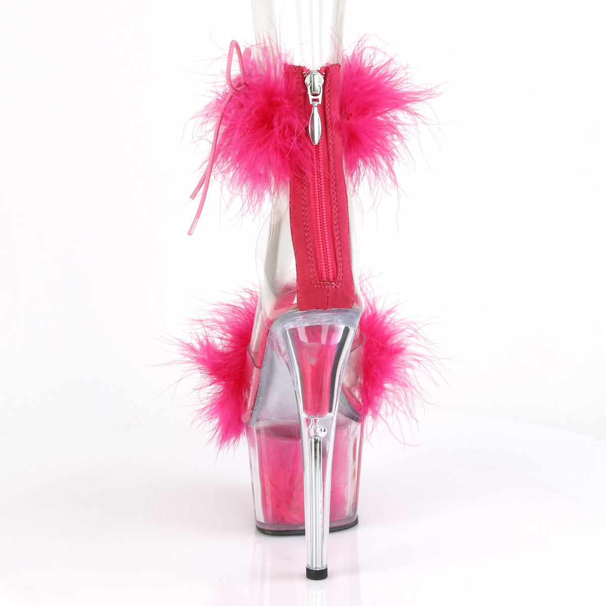 Pleaser Sandali da donna ADORE-724F CLR-H. Pelliccia rosa / h. Pelliccia rosa