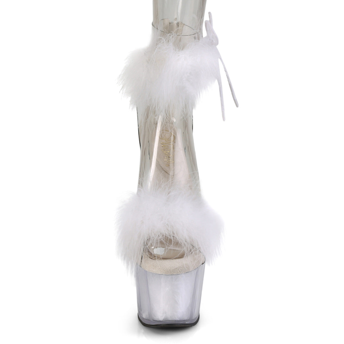 Pleaser Sandali da donna ADORE-724f CLR-WHT Pelliccia / Pelliccia WHT