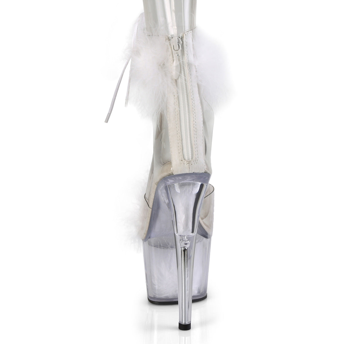 Pleaser Sandali da donna ADORE-724f CLR-WHT Pelliccia / Pelliccia WHT