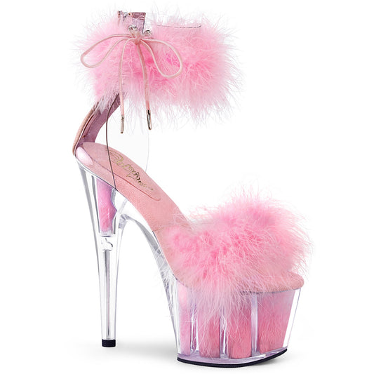 Pleaser Sandali da donna ADORE-724F CLR-B. Pelliccia rosa / b. Pelliccia rosa