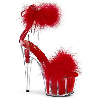 Pleaser Sandali da donna ADORE-724F Pelliccia CLR-RED / Pelliccia rossa