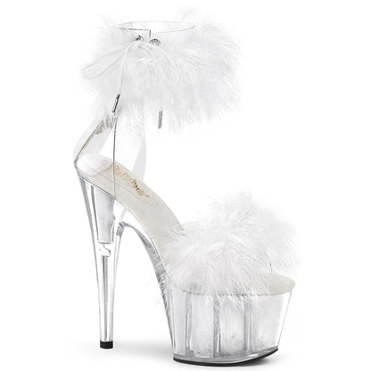 Pleaser Sandali da donna ADORE-724f CLR-WHT Pelliccia / Pelliccia WHT