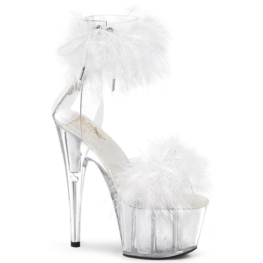 Pleaser Sandali da donna ADORE-724f CLR-WHT Pelliccia / Pelliccia WHT