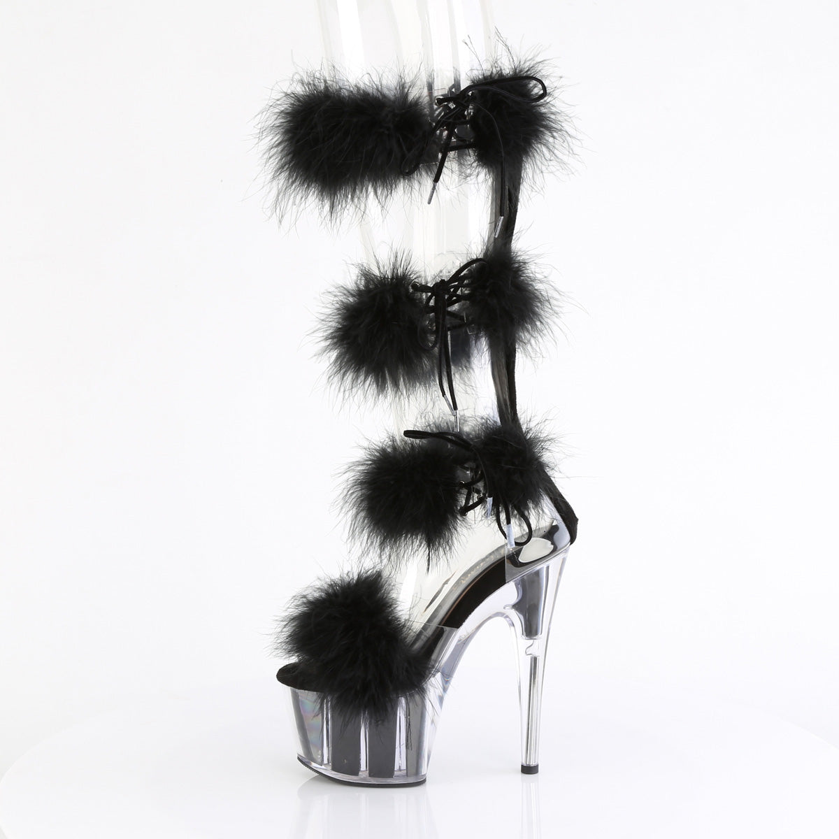 Pleaser   ADORE-728f clr-blk pelliccia/m
