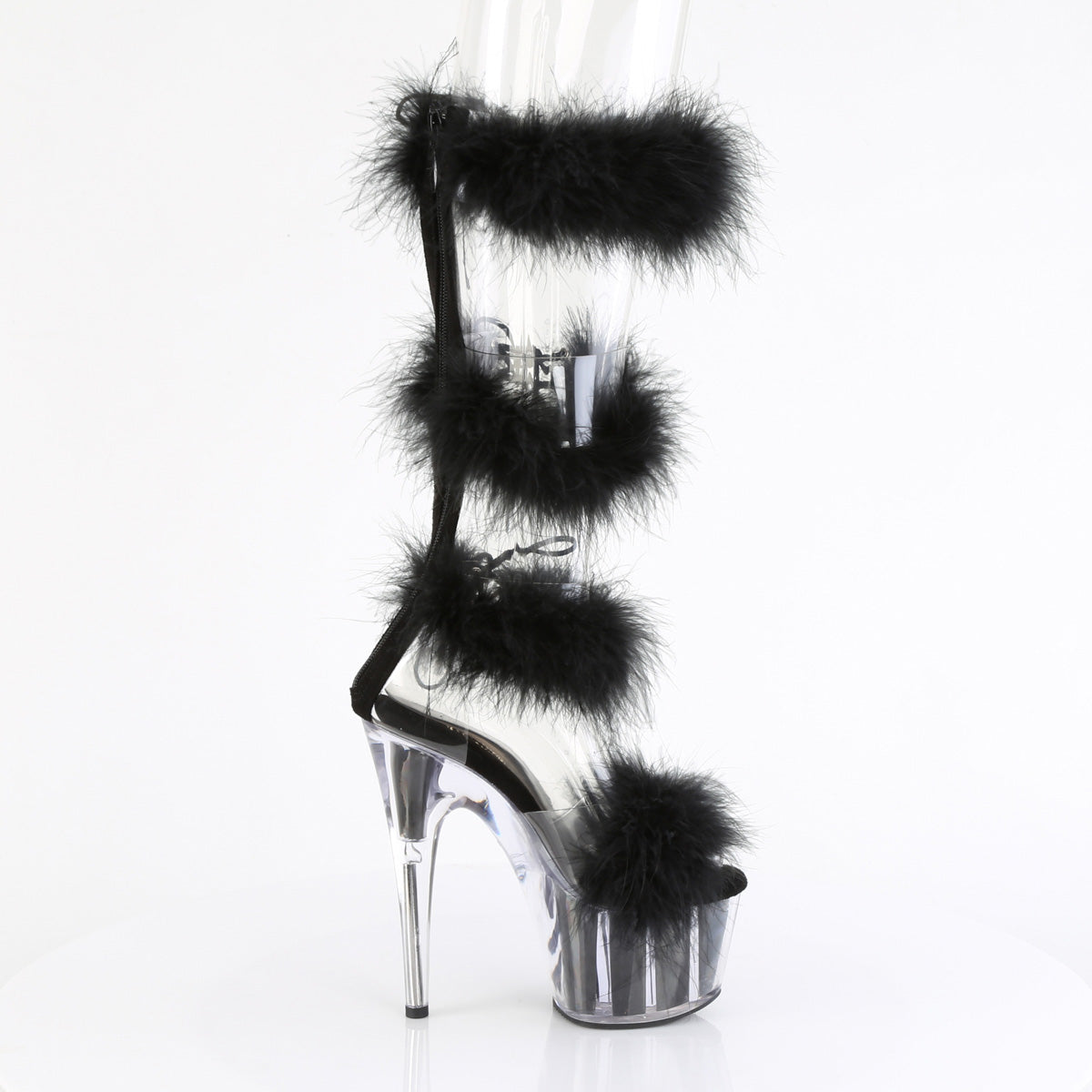 Pleaser   ADORE-728f clr-blk pelliccia/m