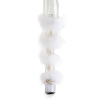 Pleaser   ADORE-728f clr-wht pelliccia/m