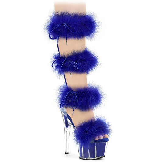 Pleaser   ADORE-728F Clr-Royal Blue Fur/M