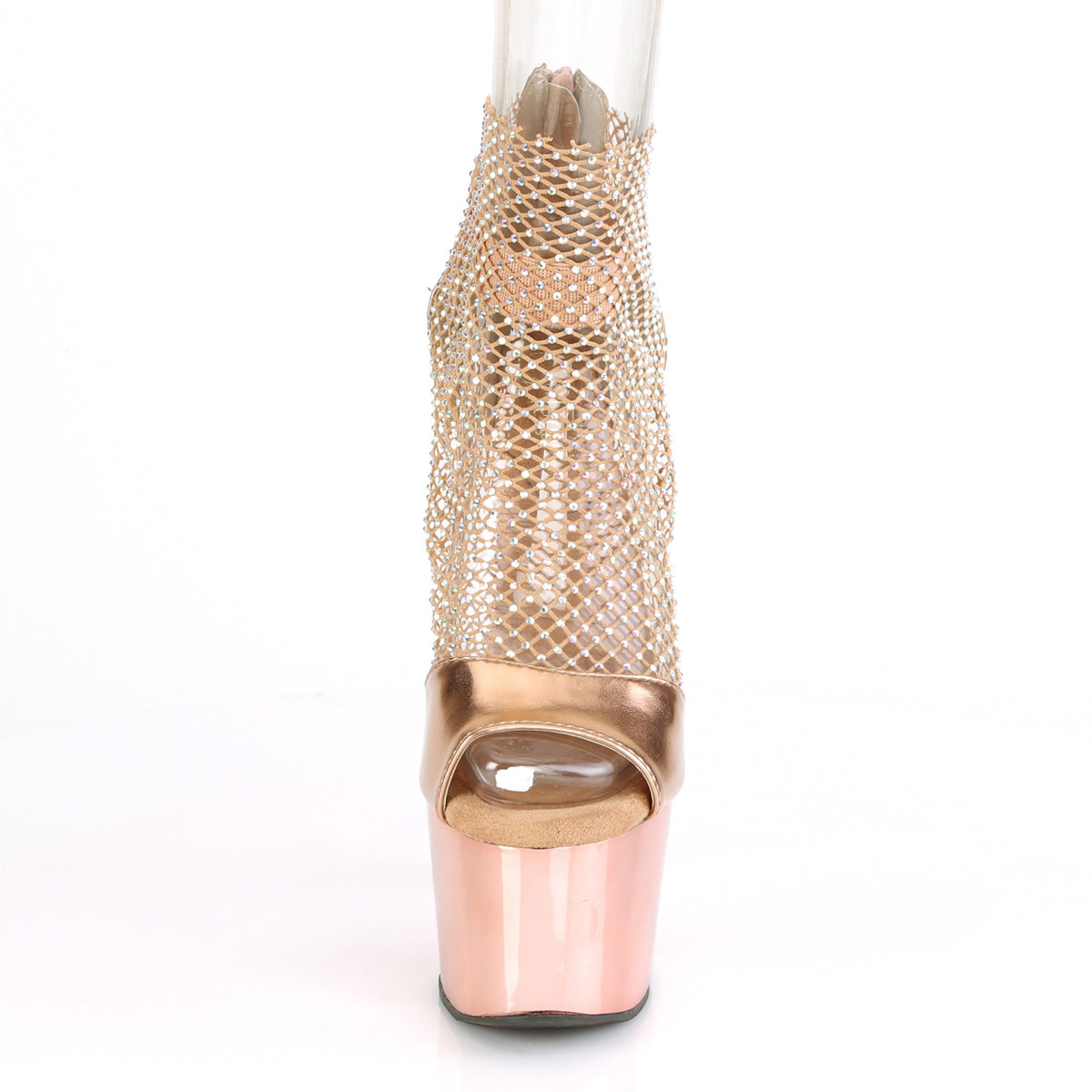 Pleaser Sandali da donna ADORE-765RM R.Gold Metallic PU-RS MEH / R.GOLD Chrome