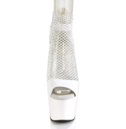 Pleaser Sandali da donna ADORE-765rm Wht Pat-RS Mesh / Wht