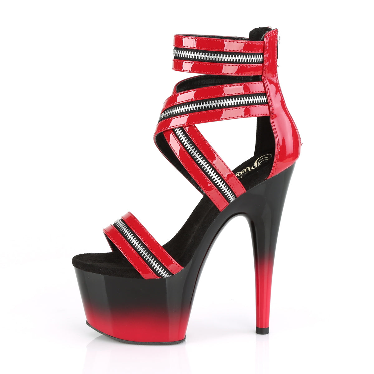 Pleaser Sandali da donna ADORE-766 Pat rossa / BLK-RED