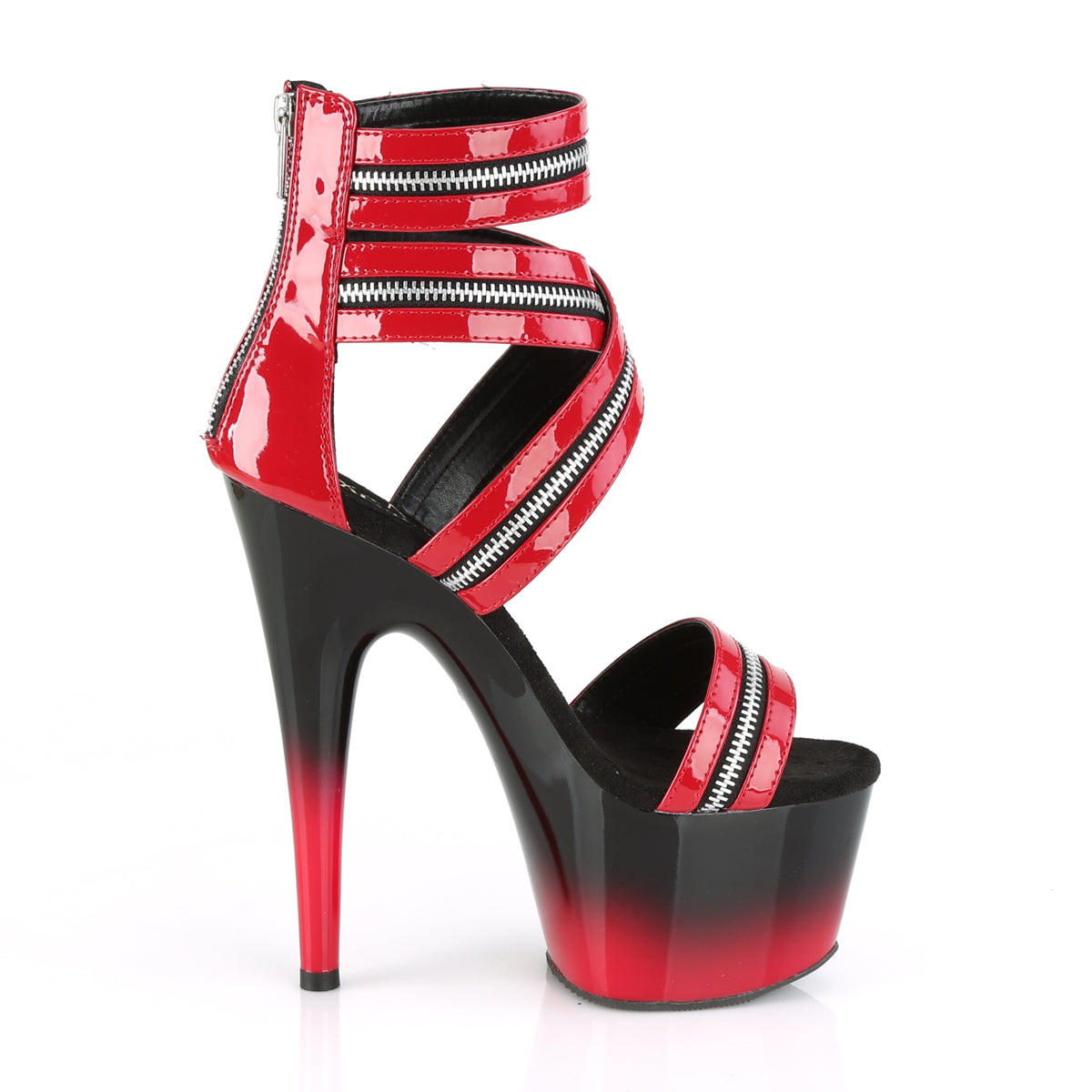 Pleaser Sandali da donna ADORE-766 Pat rossa / BLK-RED