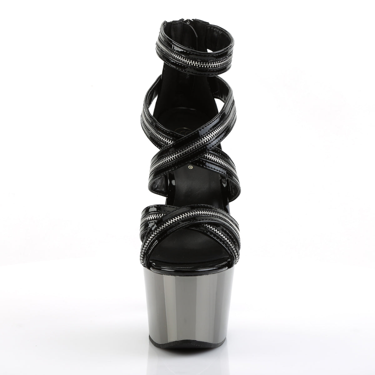 Pleaser Sandali da donna ADORE-767 BLK / Peltro Chrome