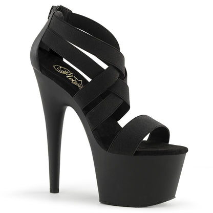 Pleaser Sandali da donna ADORE-769 BLK Elastic Band-Ecox Leather / Blk Matte