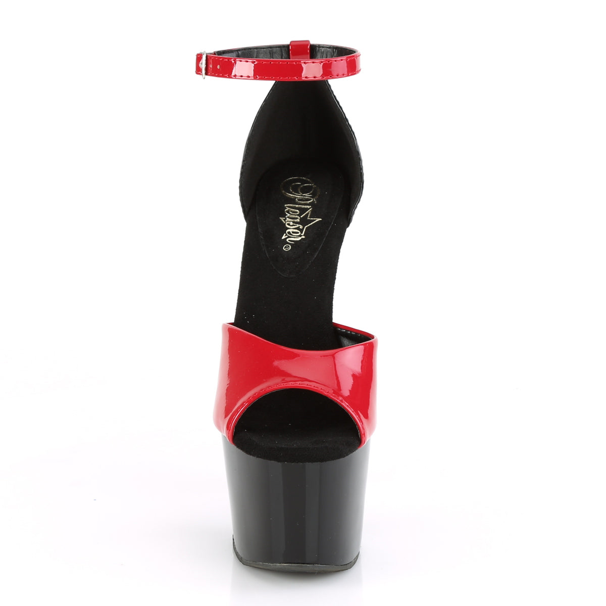 Pleaser Sandali da donna ADORE-789 RED-BLK PAT / BLK-RED